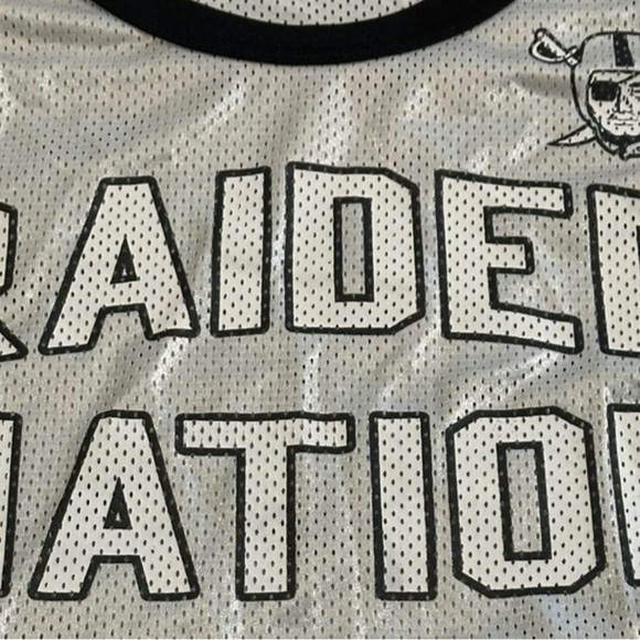 Las Vegas Raiders Womens Basketball Mesh Tank Top “Raider Nation” NFL Apparel XS - Picture 3 of 4